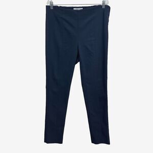 MM Lafleur New York Womens Pants Stretch Slim Leg Elastic Waist‎ Zip Navy Sz +1